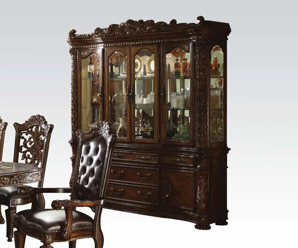 Acme Vendome Cherry Finish Buffet And Hutch 60006 1