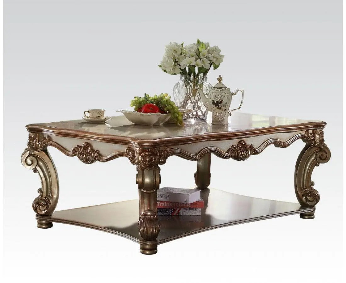 Acme Vendome Coffee Table In Gold Patina 83000 1
