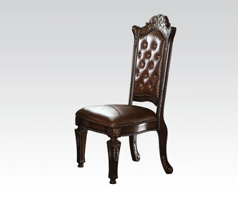 Acme Vendome Dining Side Chair With Leather-Like Uphostery (Set Of 2) 62004 1