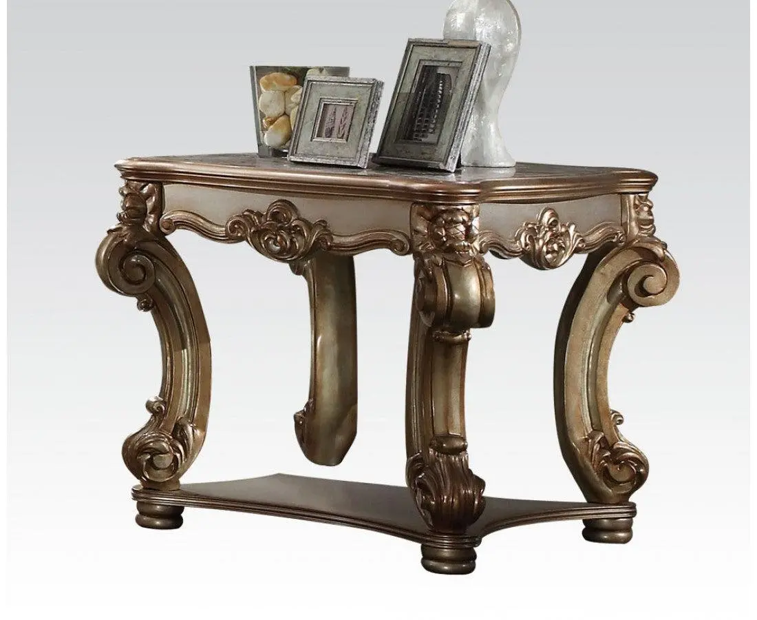 Acme Vendome End Table In Gold Patina 83001 1