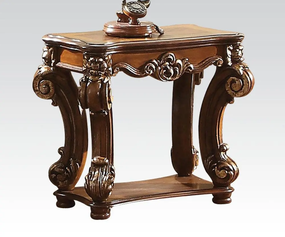Acme Vendome Side Table In Cherry 82003 1