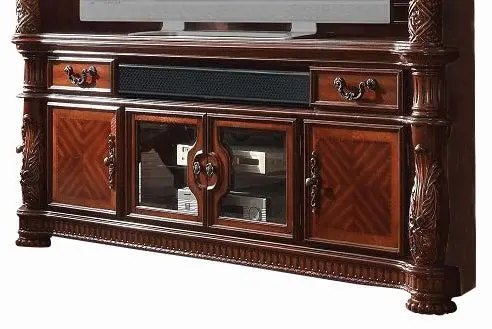 Acme Vendome Tv Console In Cherry 91318 1