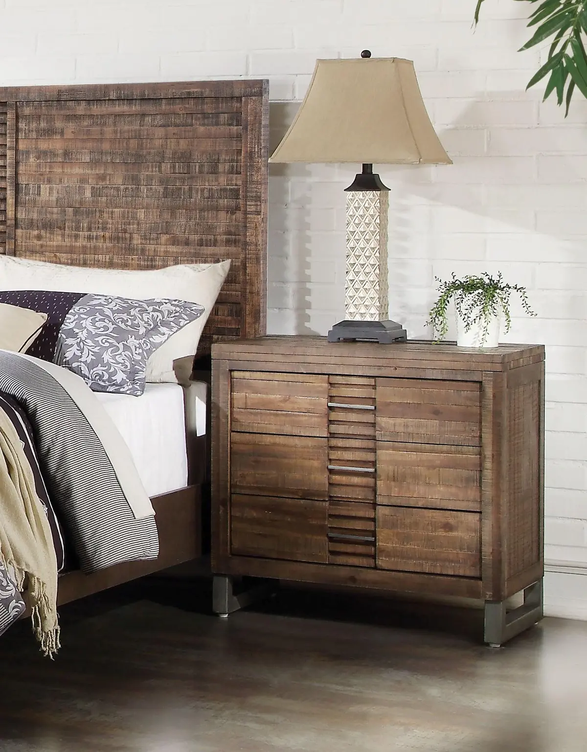 Andria Reclaimed Oak Nightstand 1