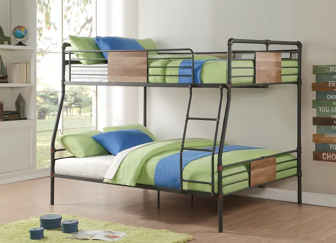 Brantley Sandy Black & Dark Bronze Hand-Brushed Full Xl/Queen Bunk Bed 1