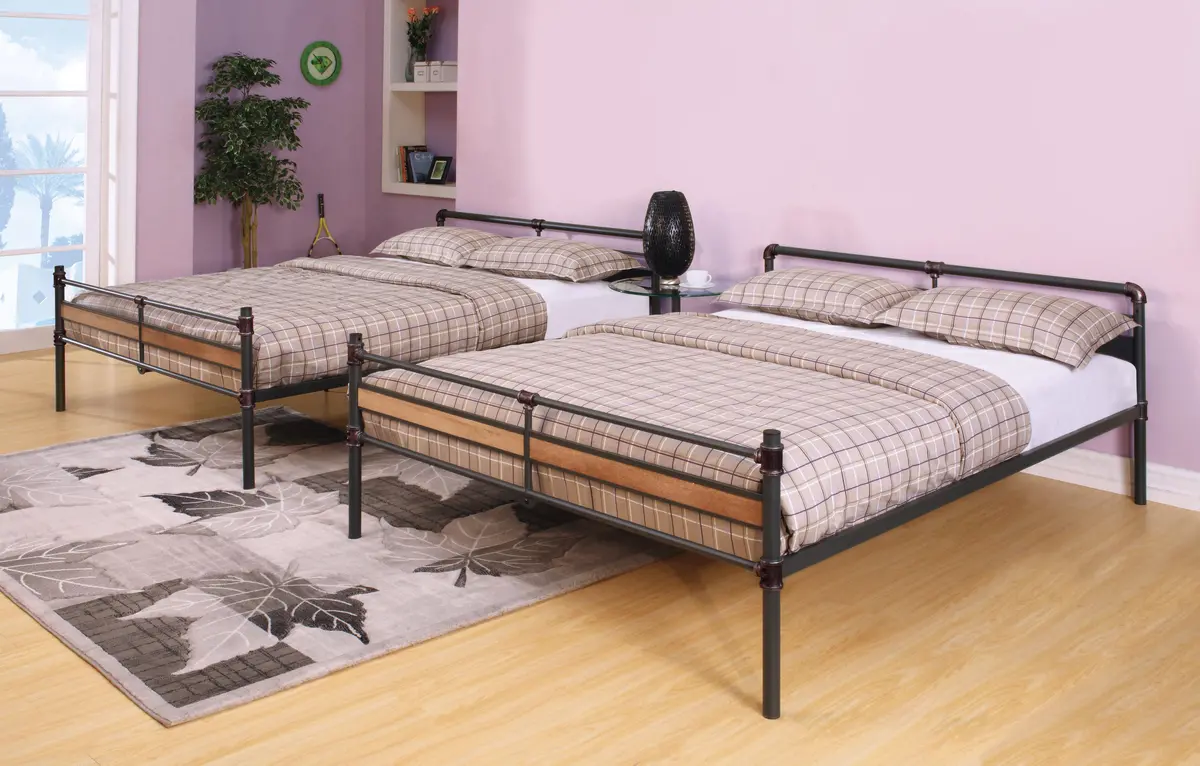 Brantley Ii Sandy Black & Dark Bronze Hand-Brushed Bunk Bed (Queen/Queen) 1