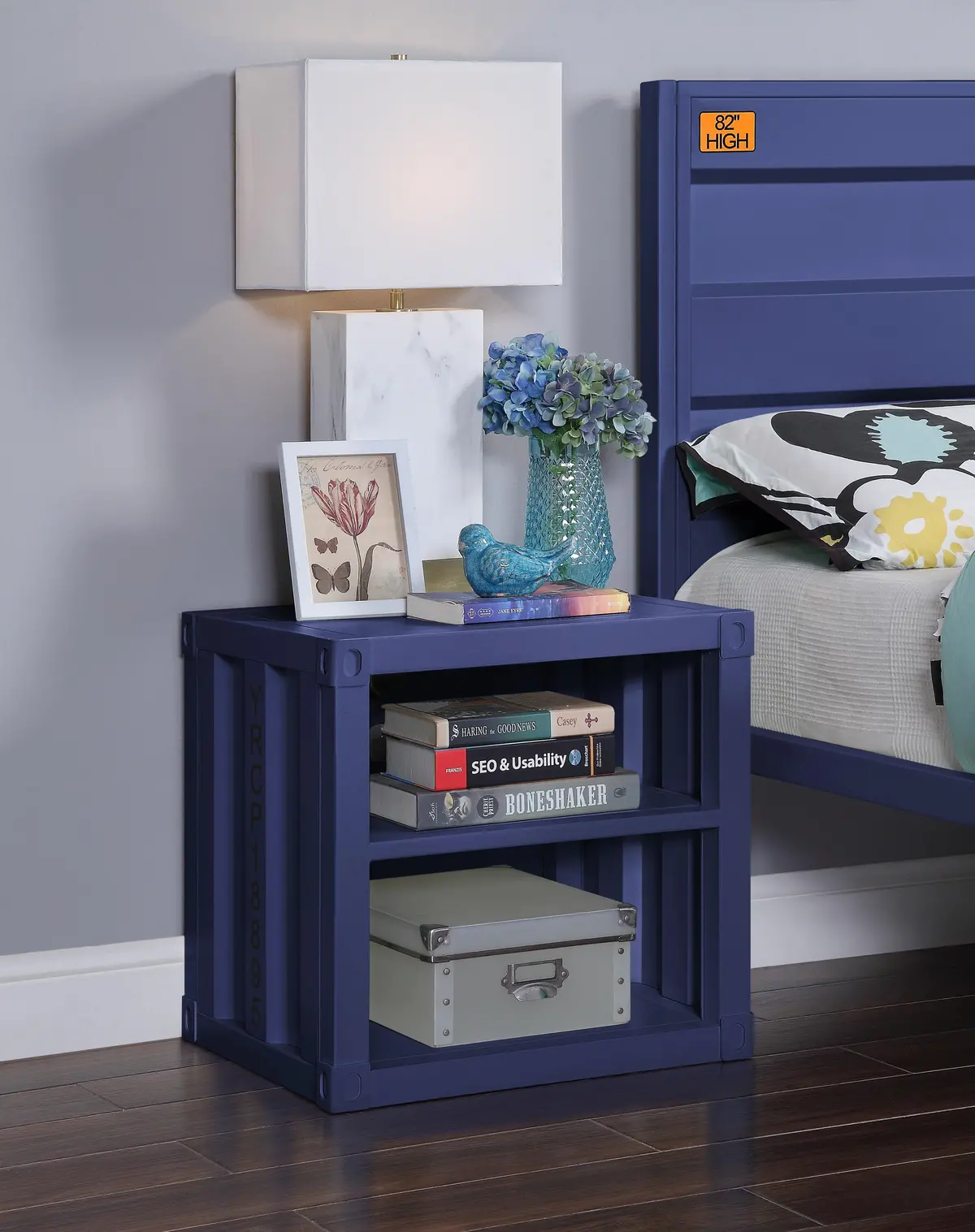 Cargo Blue Nightstand (Usb) 1