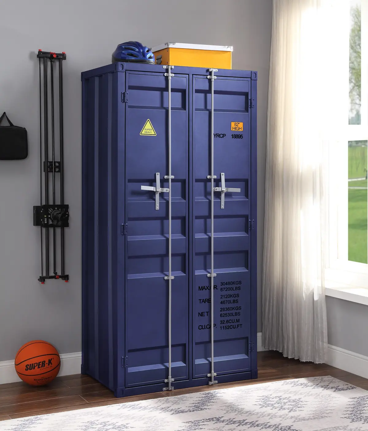 Cargo Blue Wardrobe (Double Door) 1