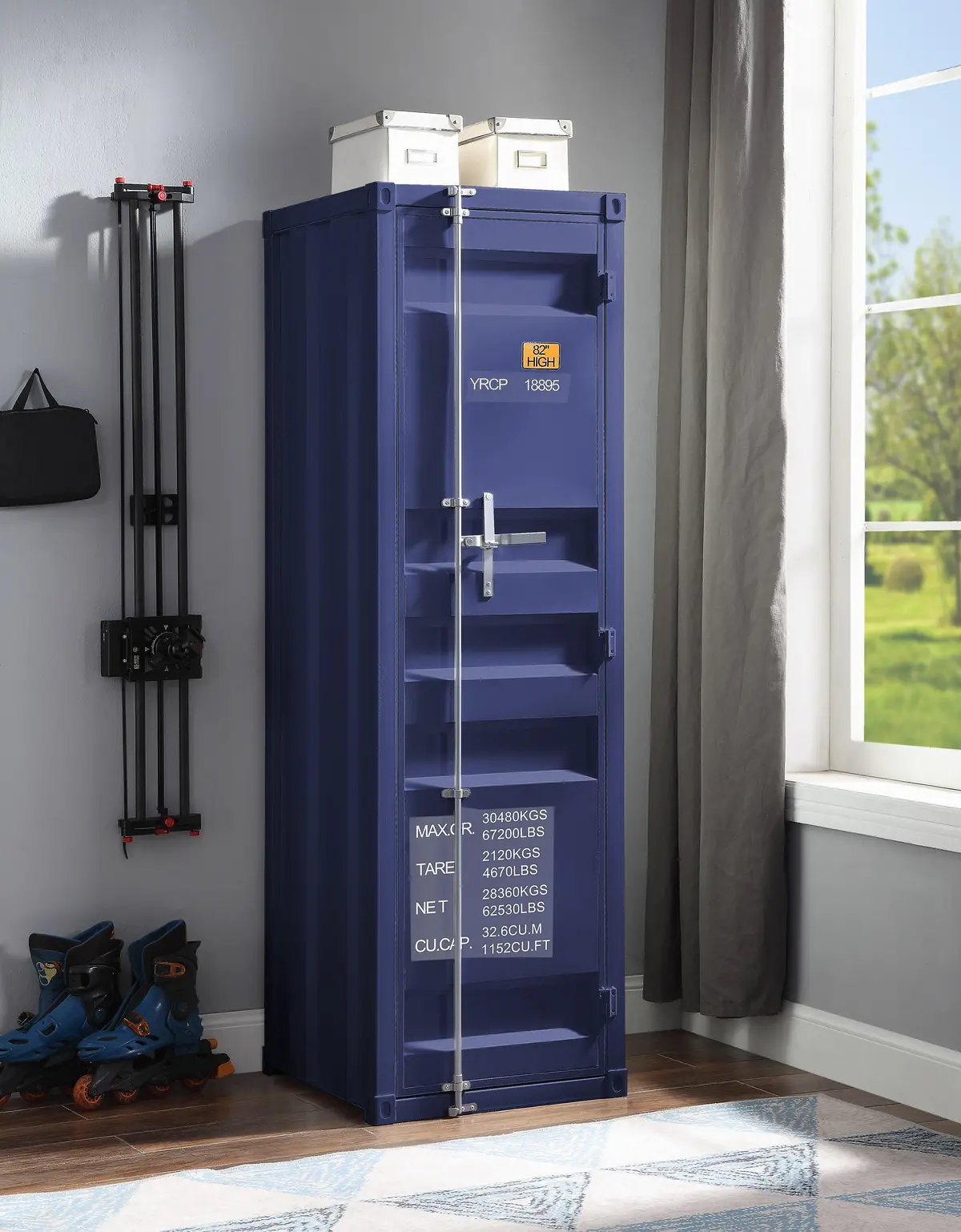 Cargo Blue Wardrobe (Single Door) 1