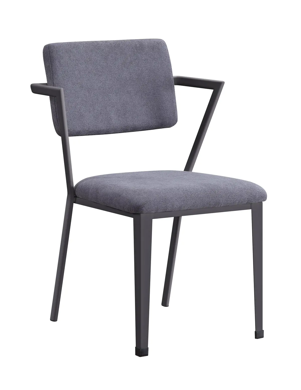 Cargo Gray Fabric & Gunmetal Chair 1