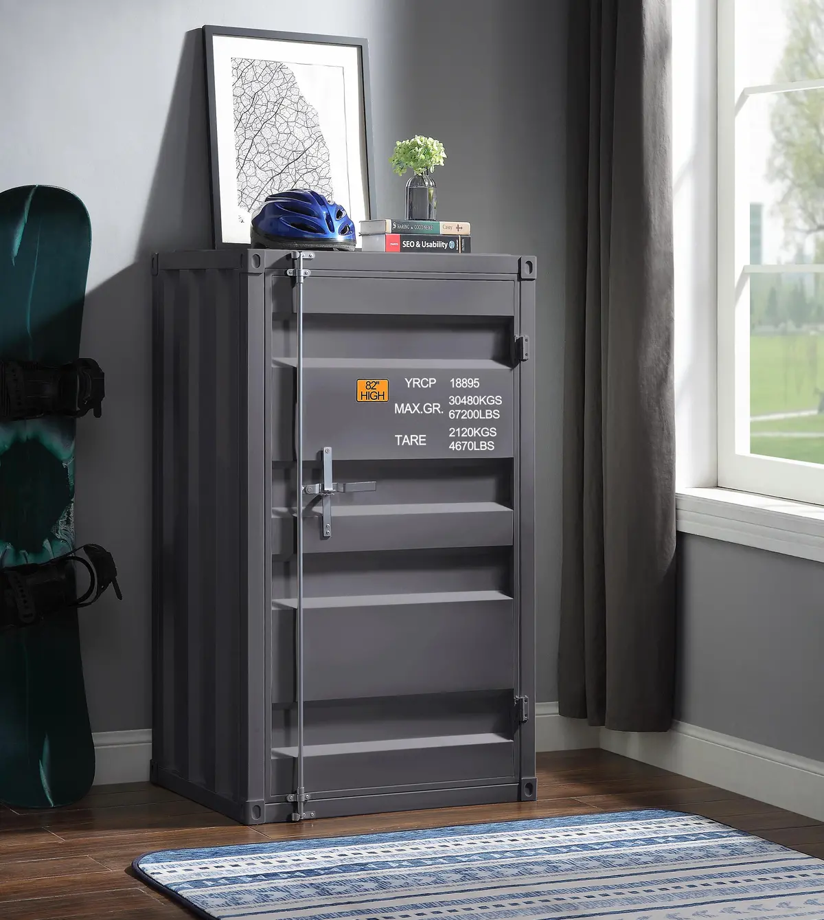 Cargo Gunmetal Chest (Single Door) 1