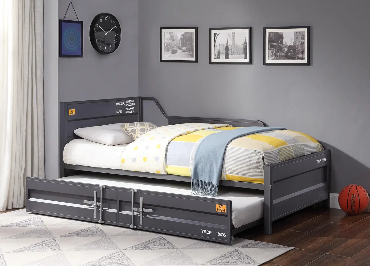 Cargo Gunmetal Daybed & Trundle (Twin Size) 1