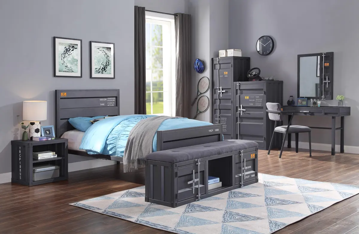 Cargo Gunmetal Twin Bed 1