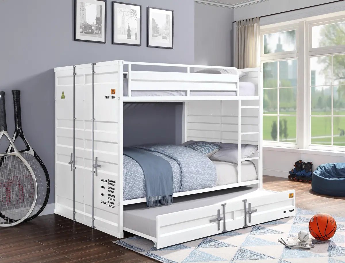 Cargo White Bunk Bed (Full/Full) 1