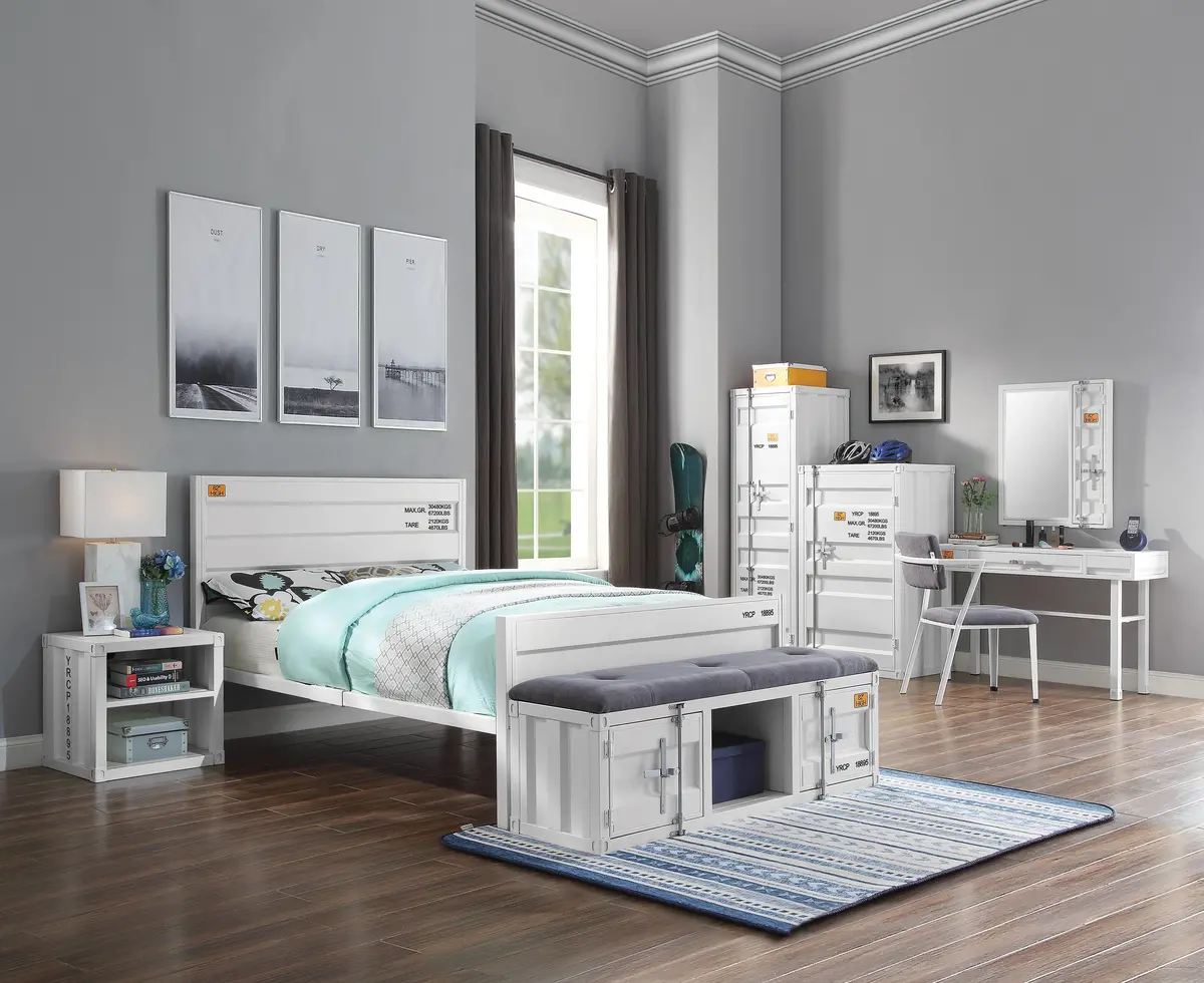 Cargo White Full Bed 1