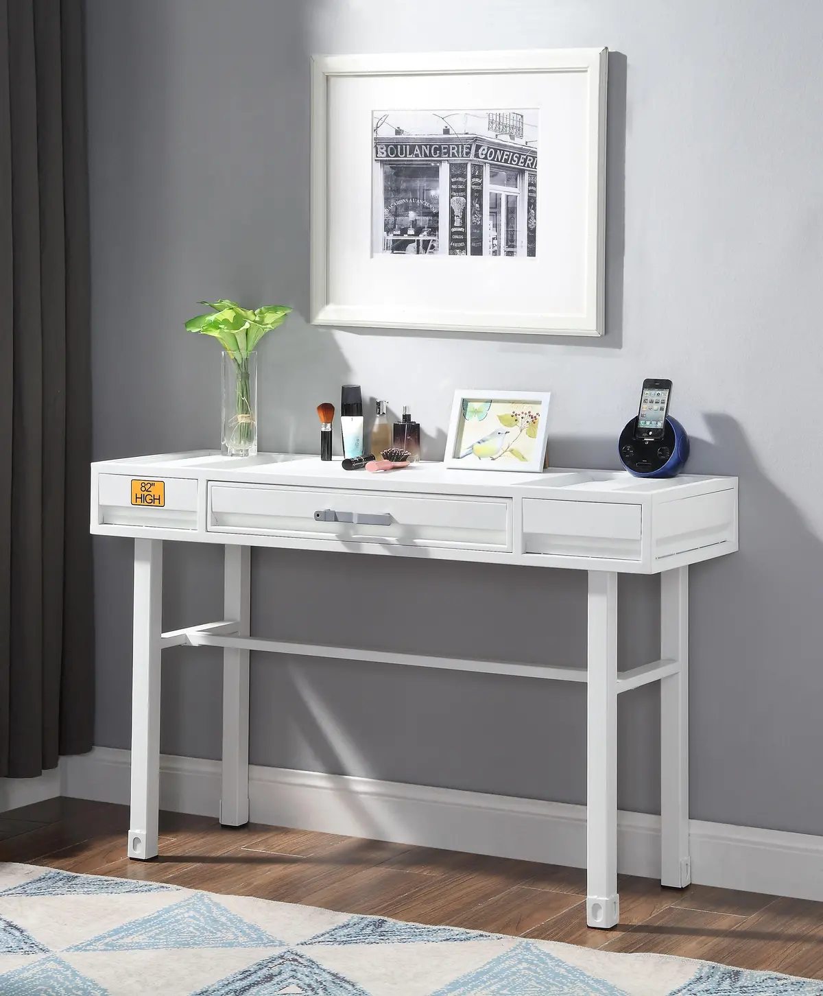 Cargo White Vanity Desk 1