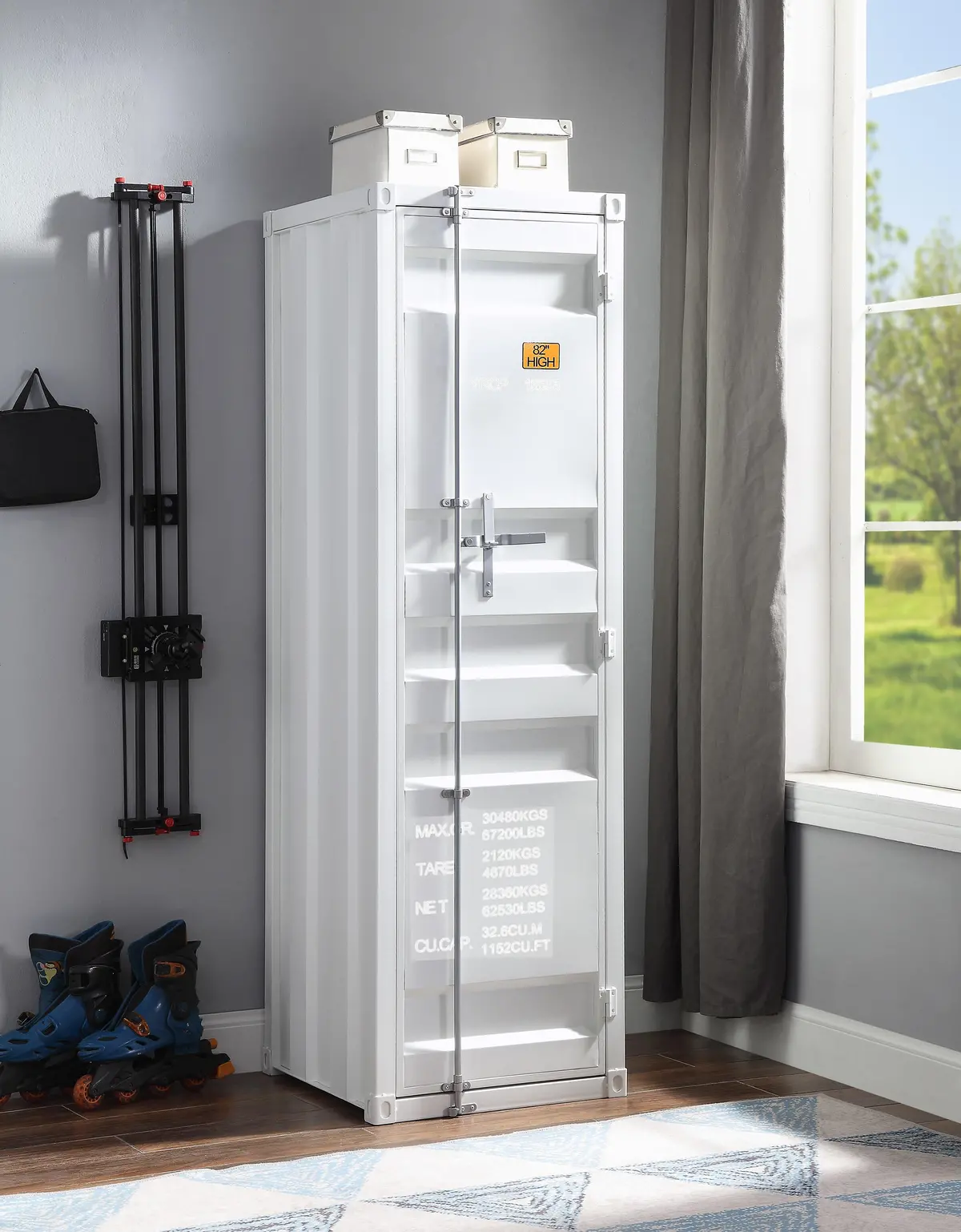 Cargo White Wardrobe (Single Door) 1