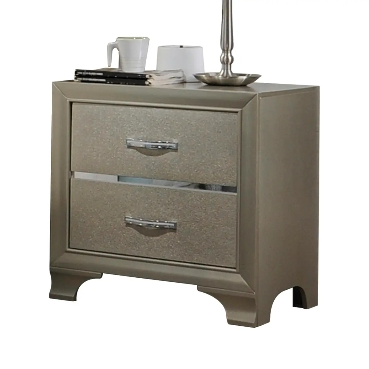 Carine Champagne Nightstand 1
