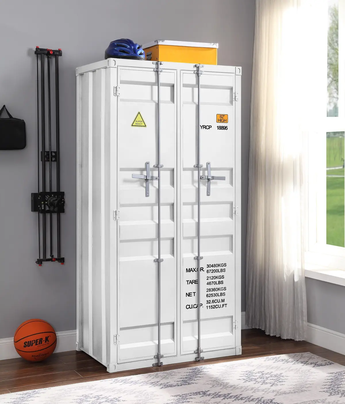 Cargo White Wardrobe (Double Door) 1