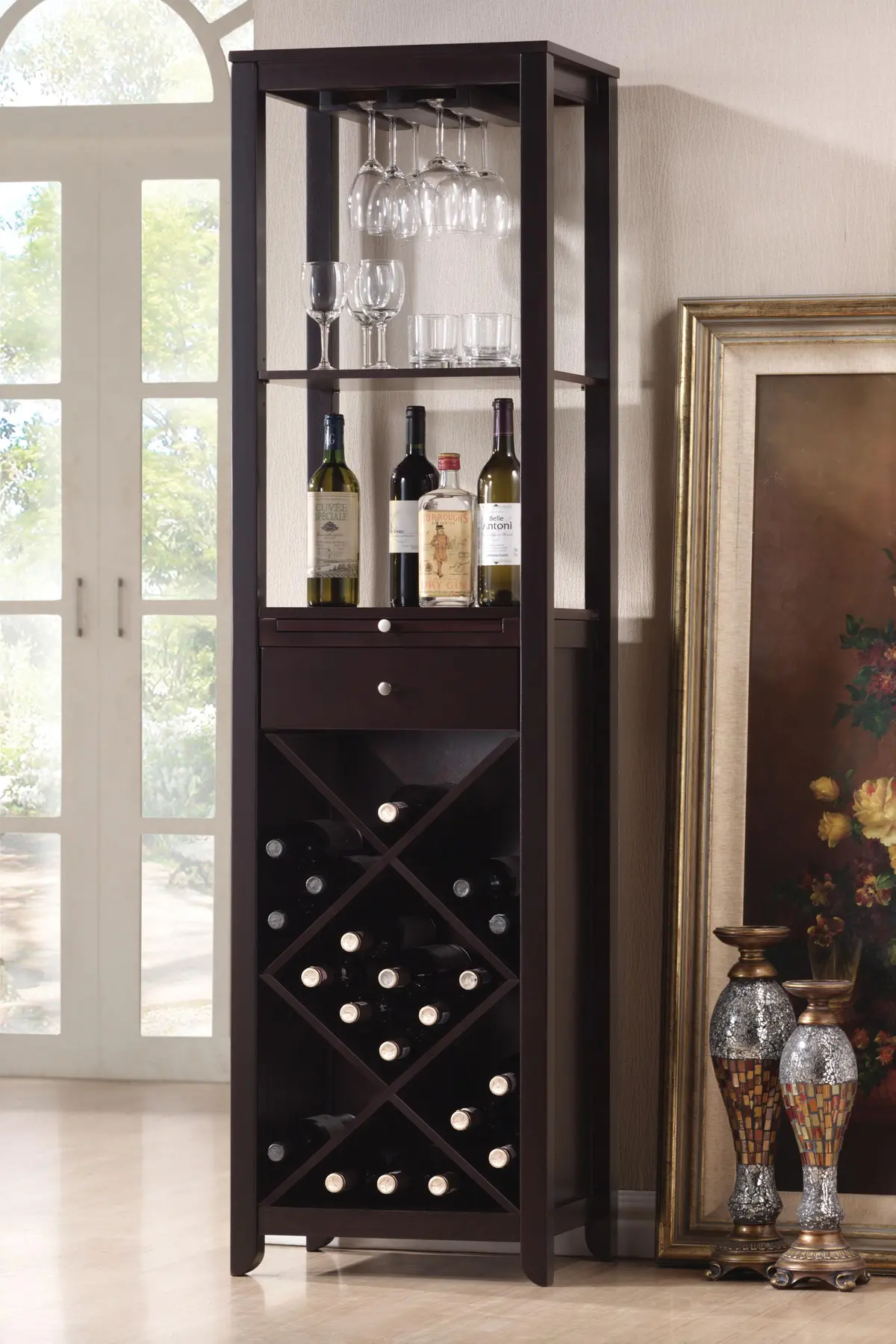 Casey Wenge Wine Cabinet 1