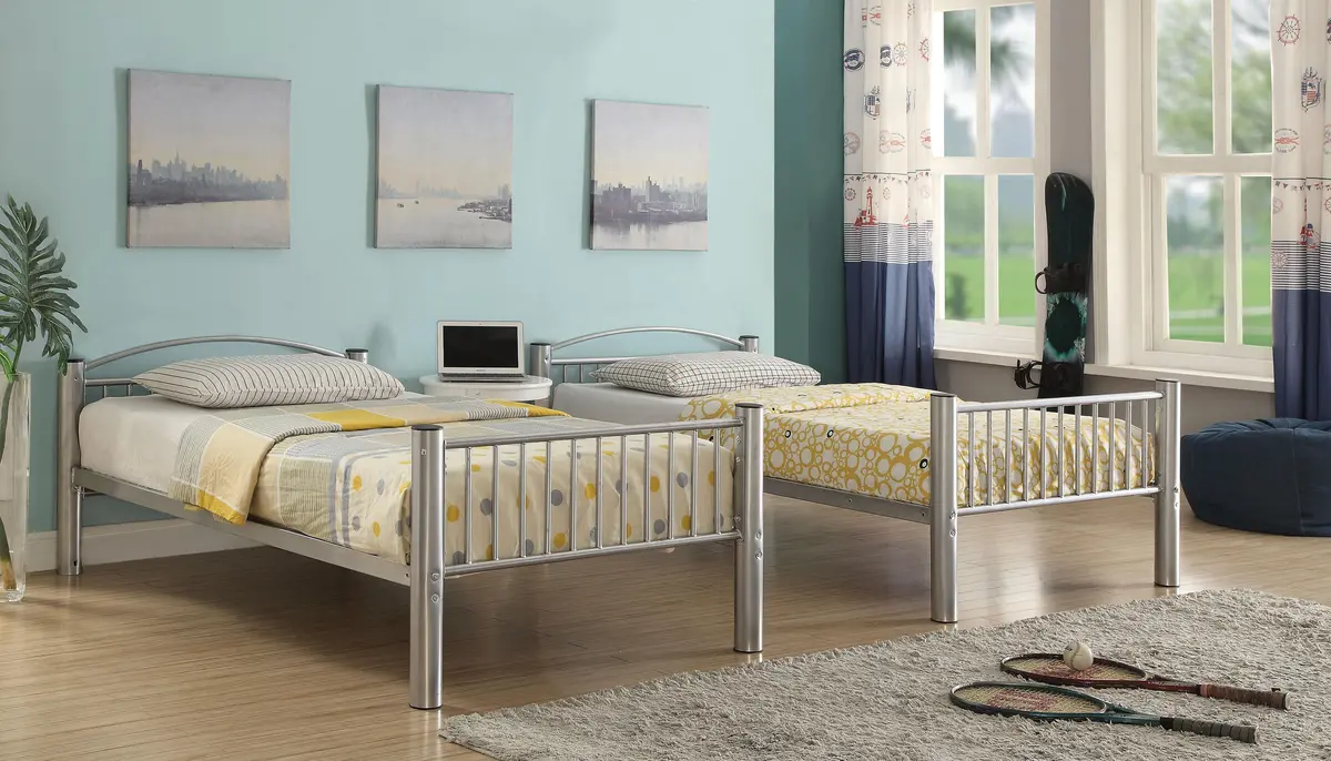 Cayelynn Silver Bunk Bed (Twin/Twin) 1