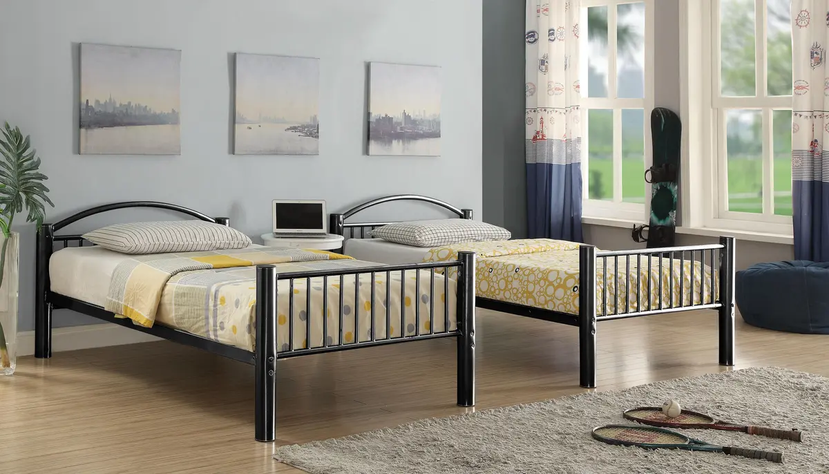 Cayelynn Black Bunk Bed (Twin/Twin) 1