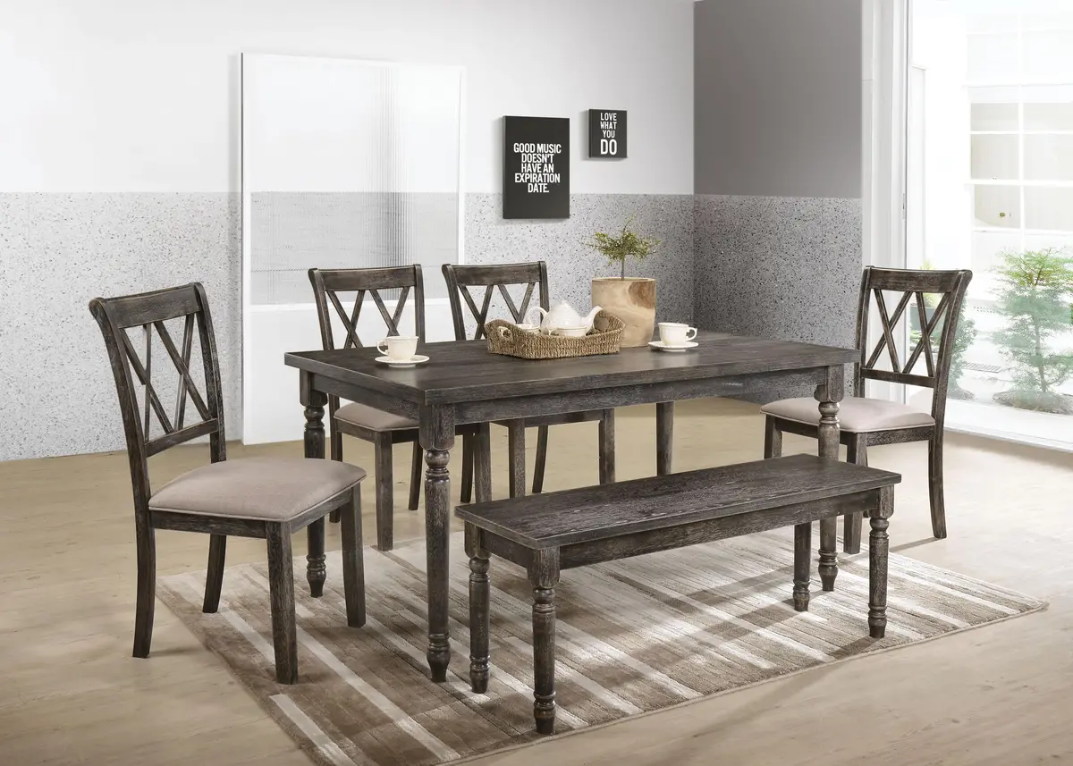 Claudia Ii Weathered Gray Dining Table 1