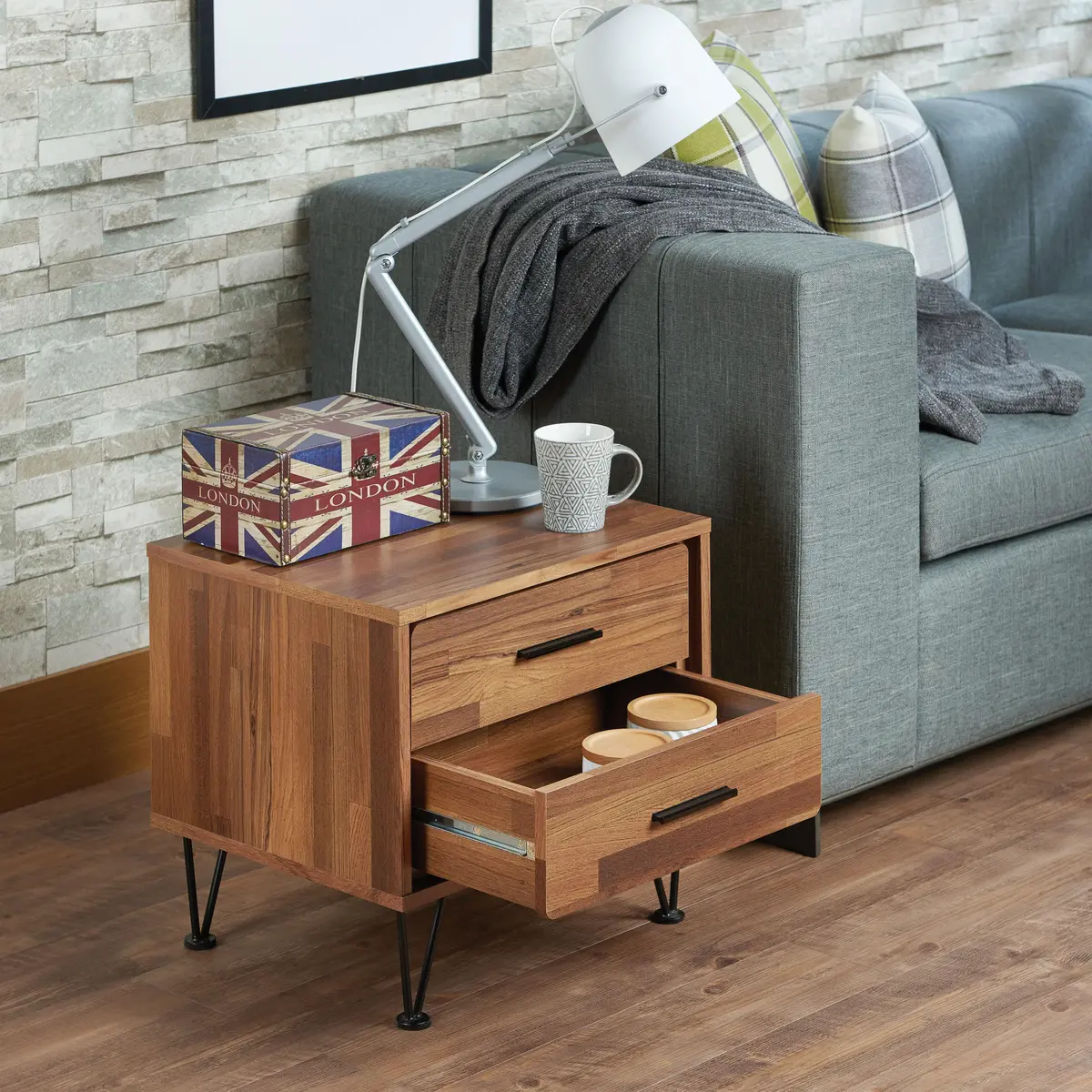 Deoss Walnut Accent Table 1