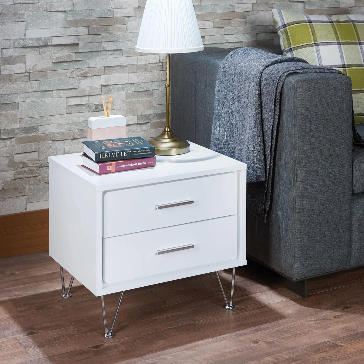 Deoss White Accent Table 1