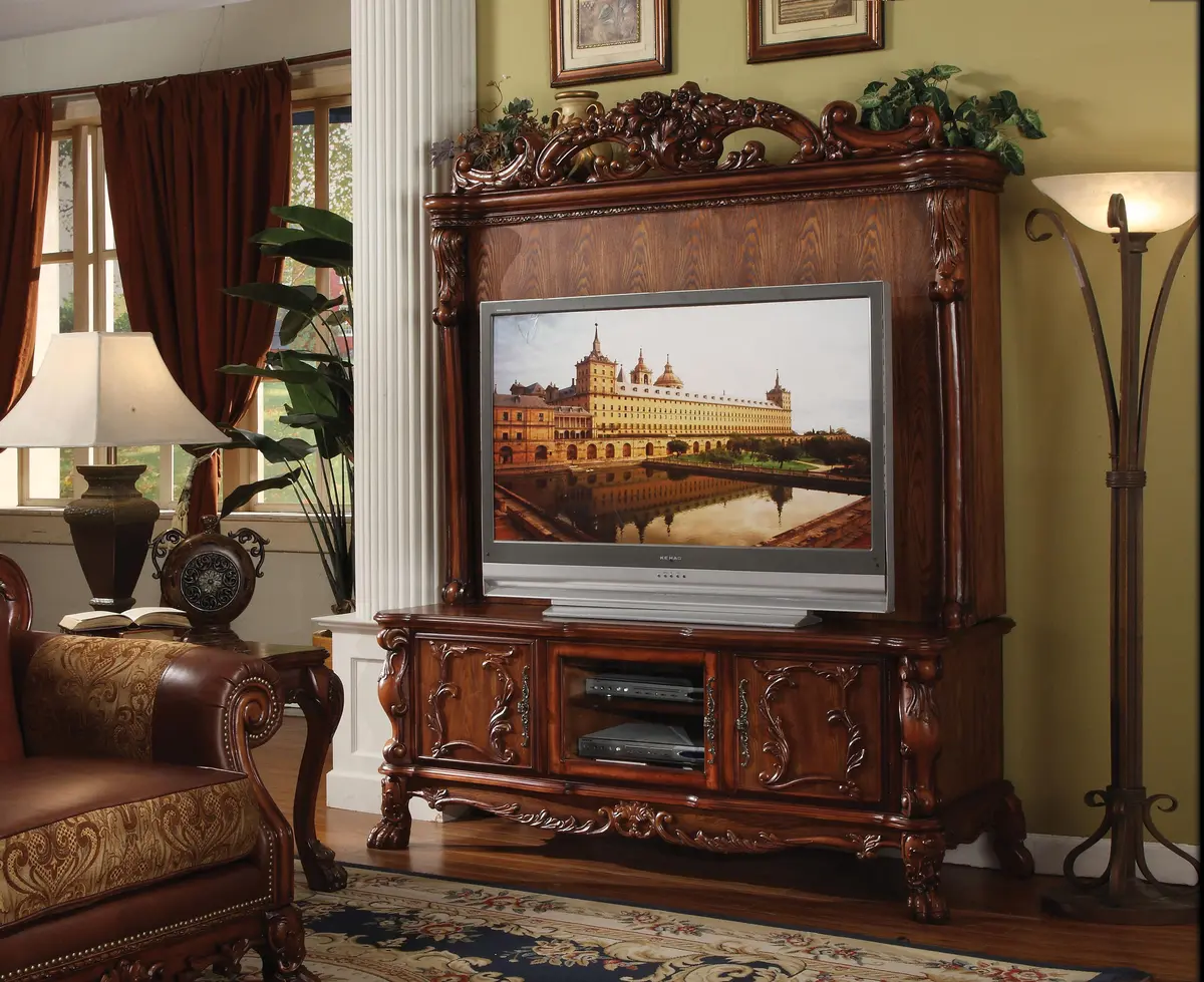 Dresden Cherry Oak Entertainment Center 1