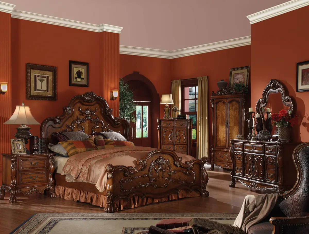Dresden Cherry Oak Eastern King Bed 1