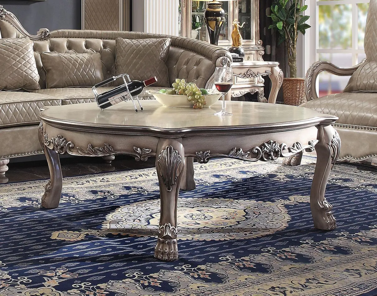 Dresden Vintage Bone White Coffee Table 1