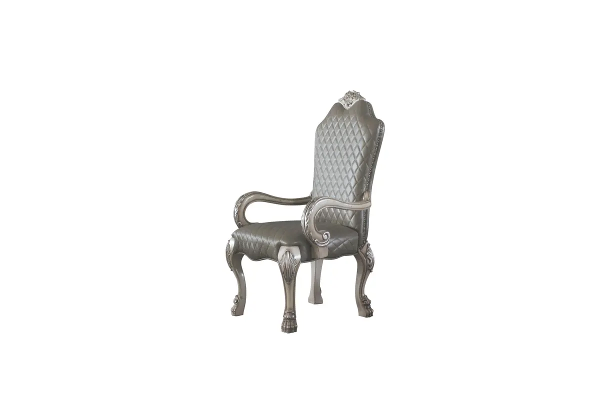 Dresden Vintage Bone White & Pu Arm Chair 1