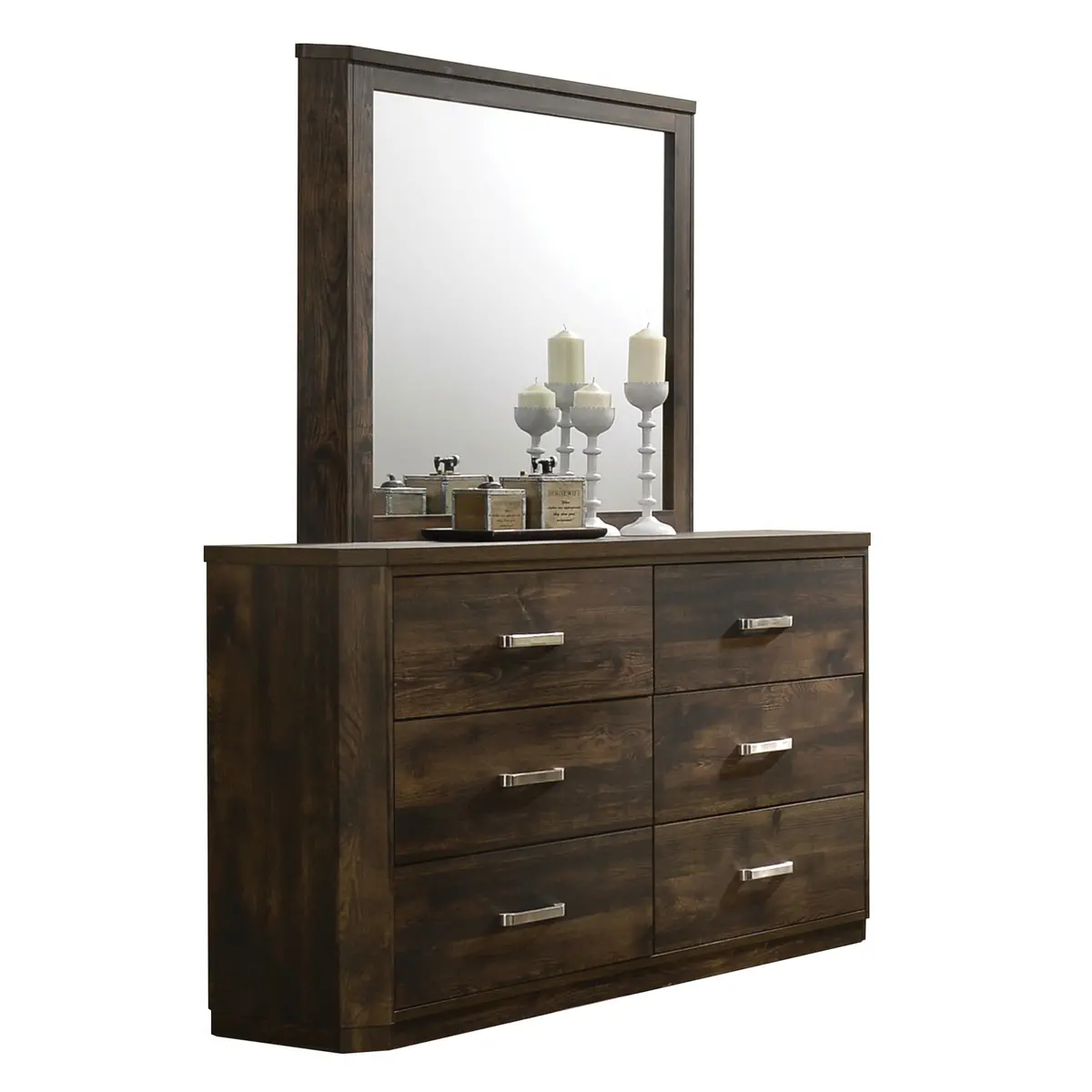 Elettra Rustic Walnut Mirror 1