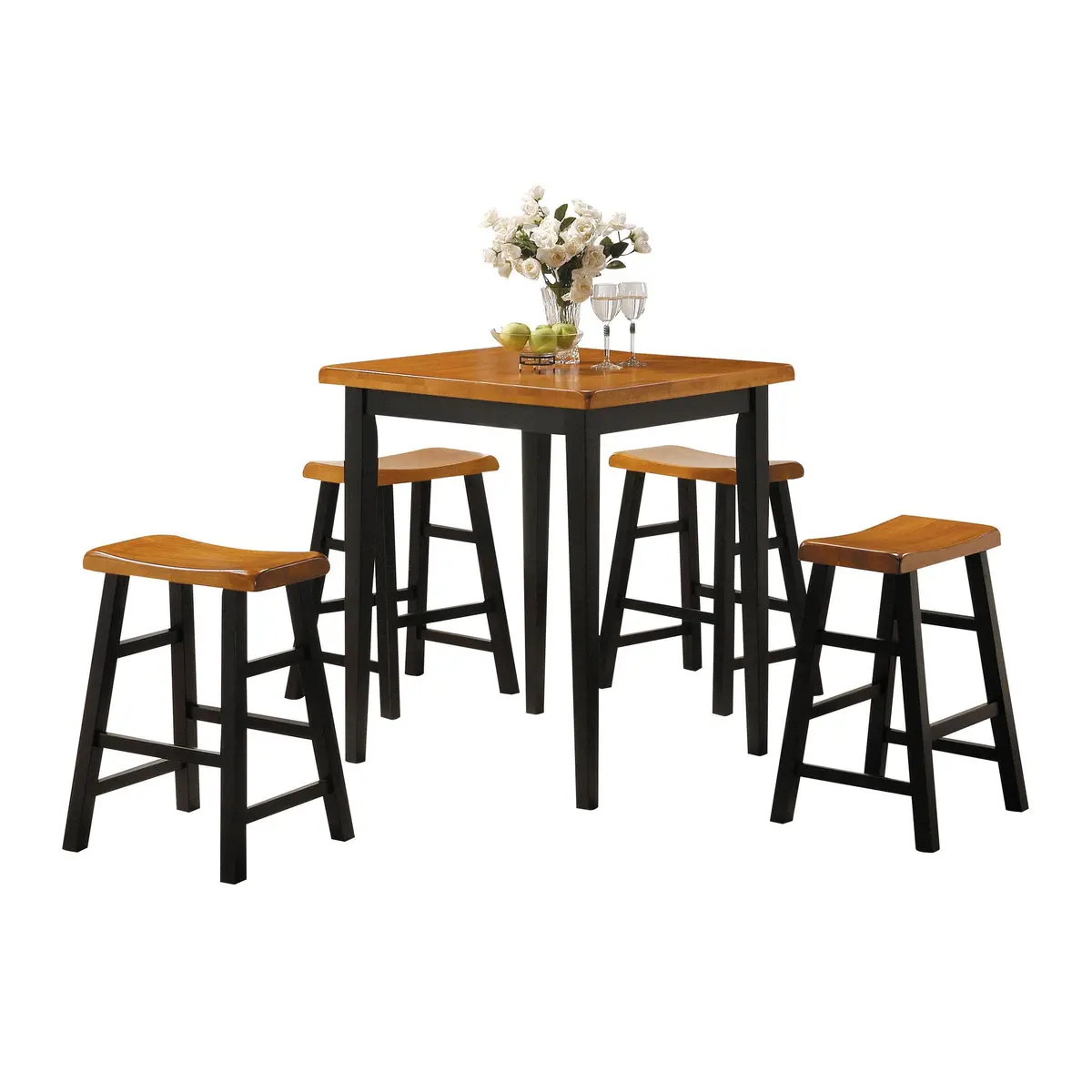 Gaucho Oak & Black Counter Height Set (5Pc Pk) 1