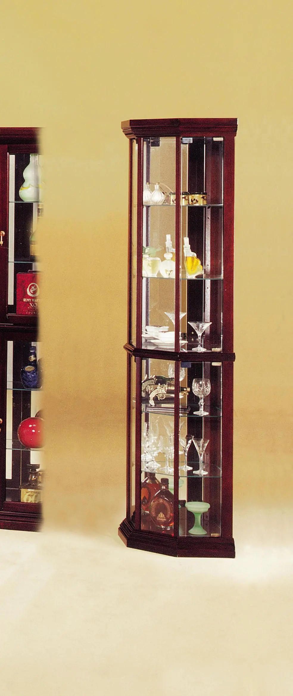 Huxley Cherry Curio Cabinet 1