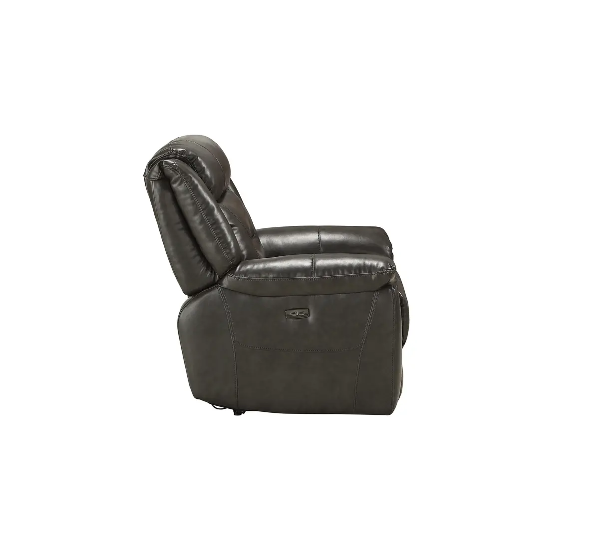 Imogen Gray Leather-Aire Recliner (Power Motion) 1