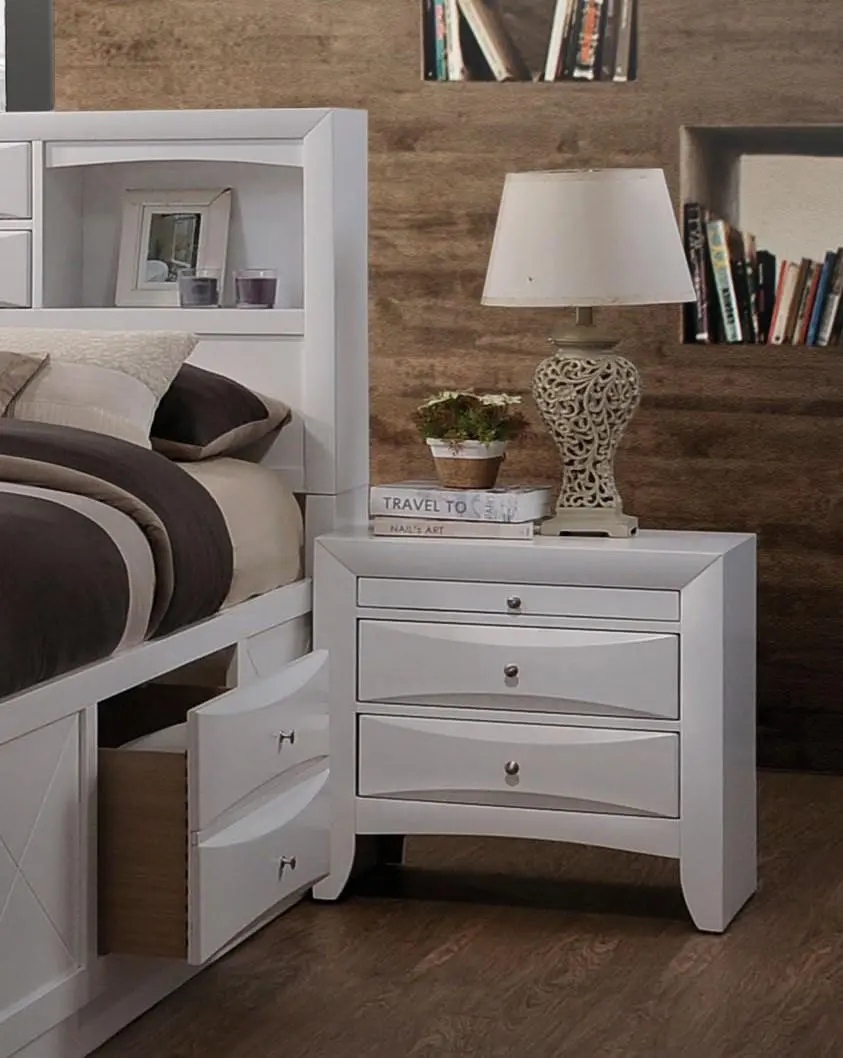 Ireland White Nightstand 1