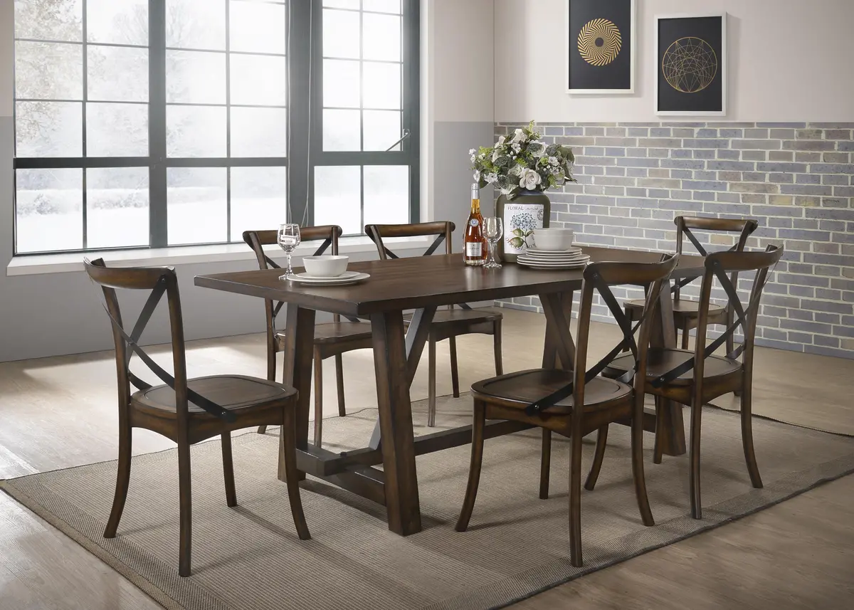 Kaelyn Dark Oak Dining Table 1