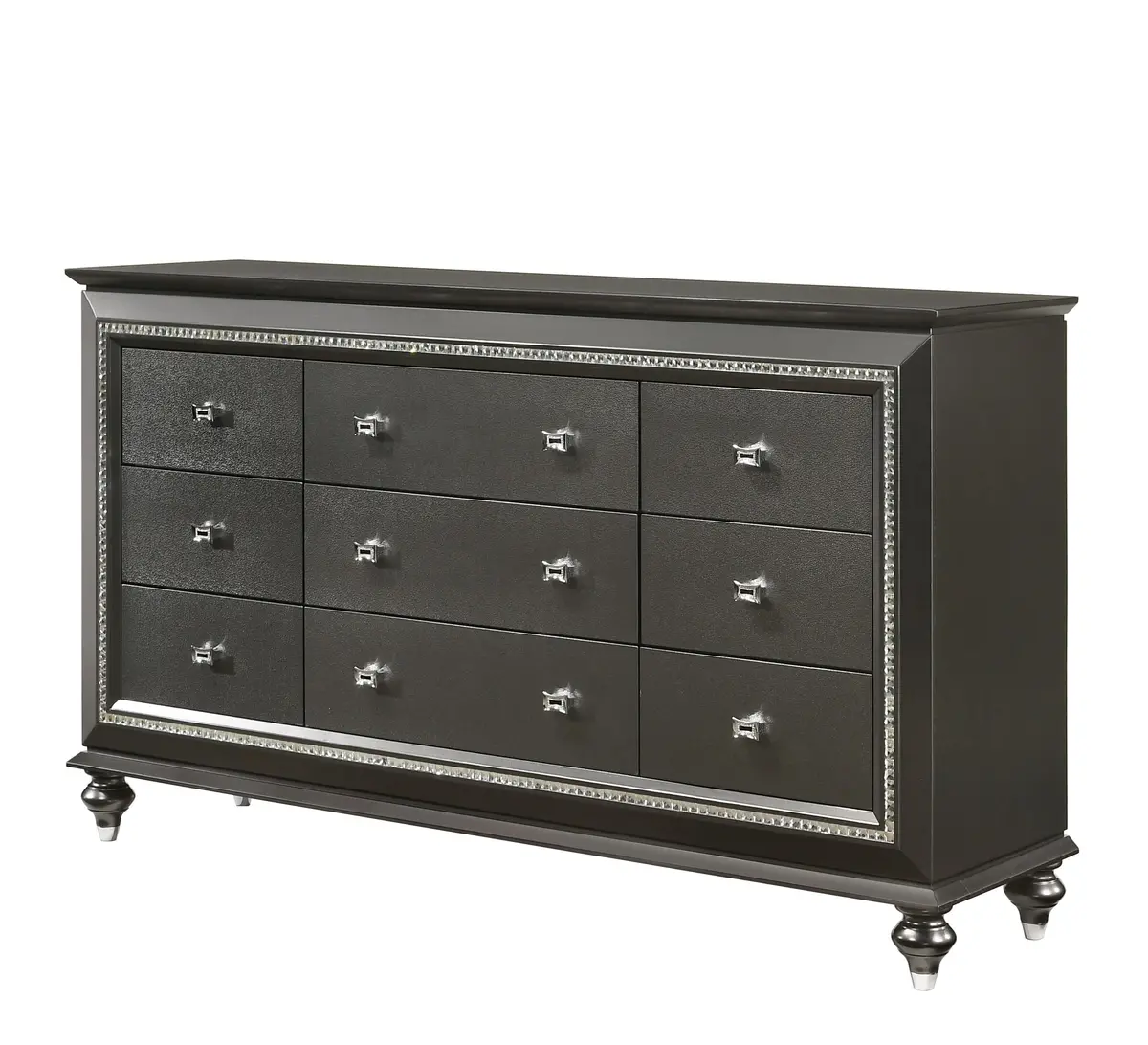 Kaitlyn Metallic Gray Dresser 1