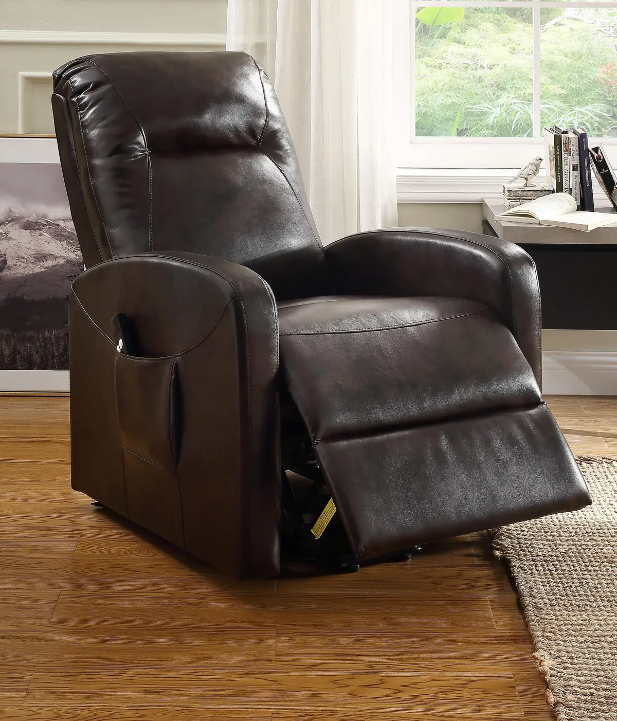 Kasia Espresso Pu Recliner W/Power Lift 1