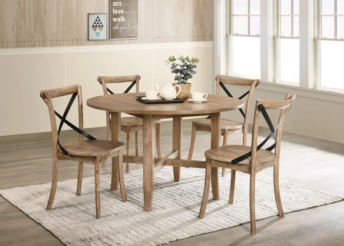 Kendric Rustic Oak Dining Table 1