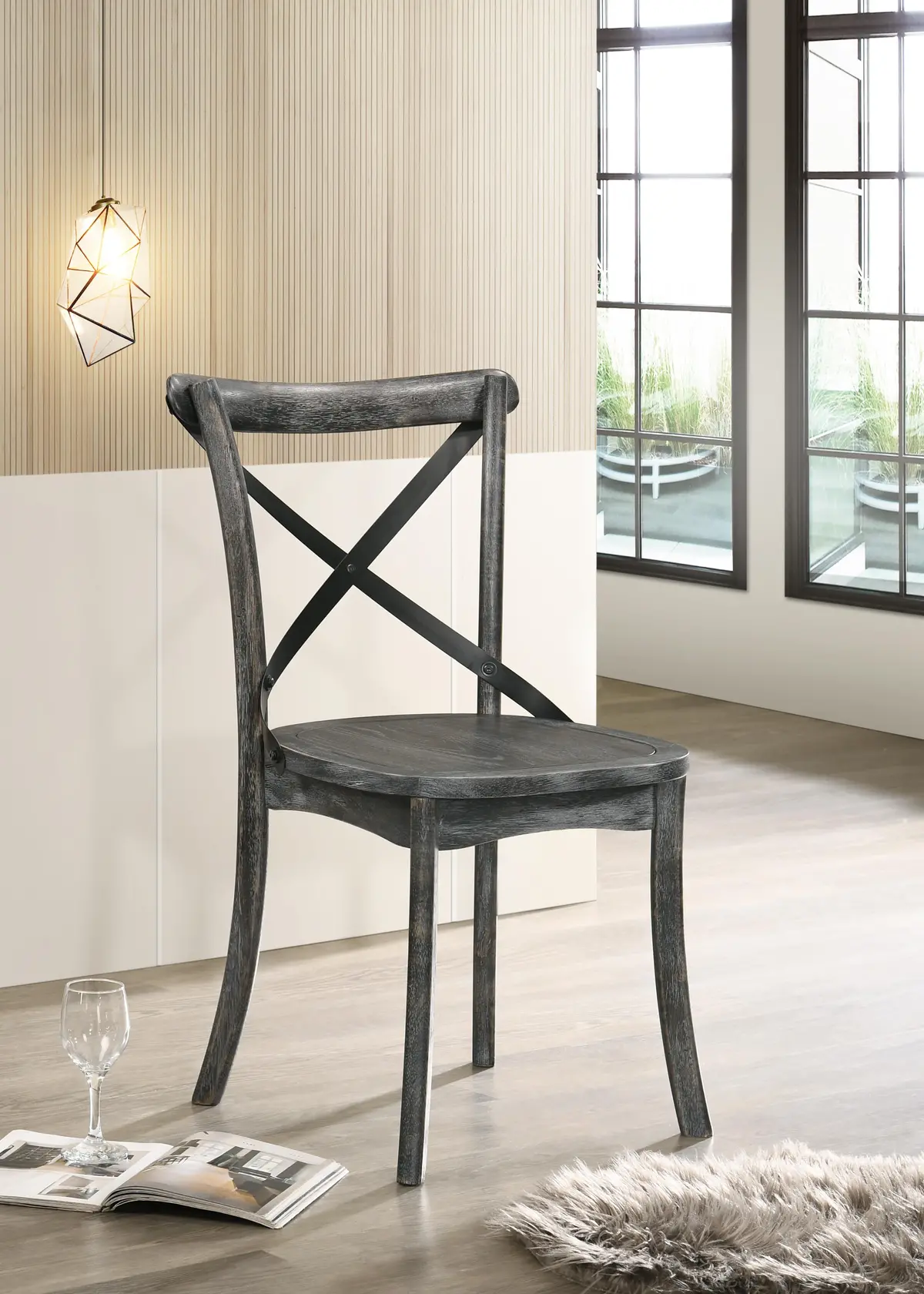 Kendric Rustic Gray Side Chair 1