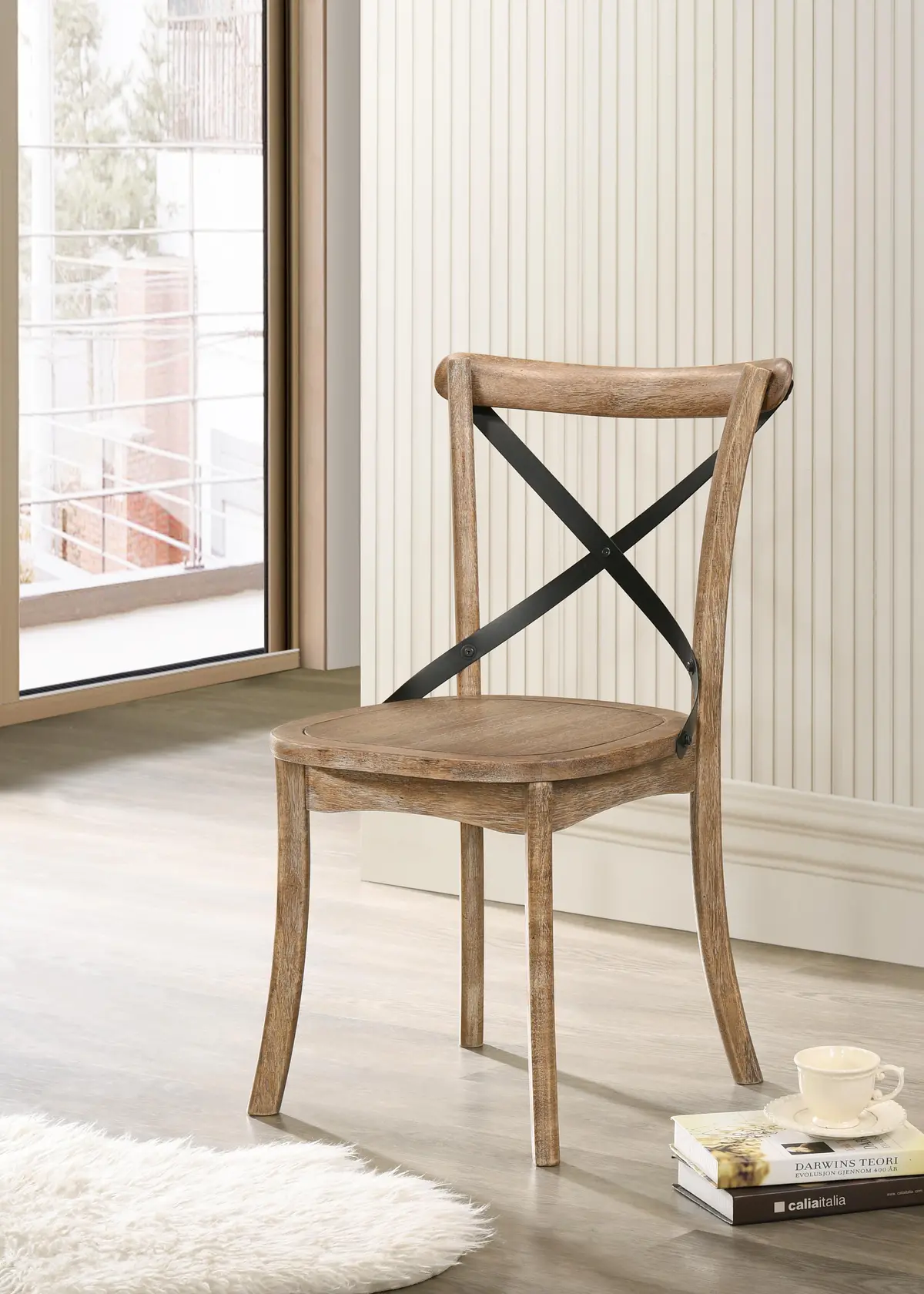 Kendric Rustic Oak Side Chair 1