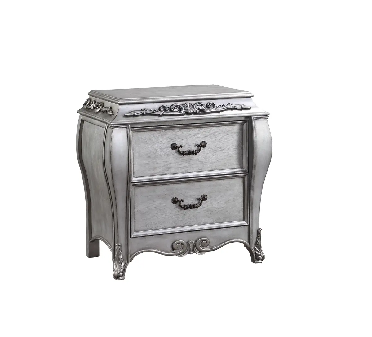 Leonora Vintage Platinum Nightstand 1