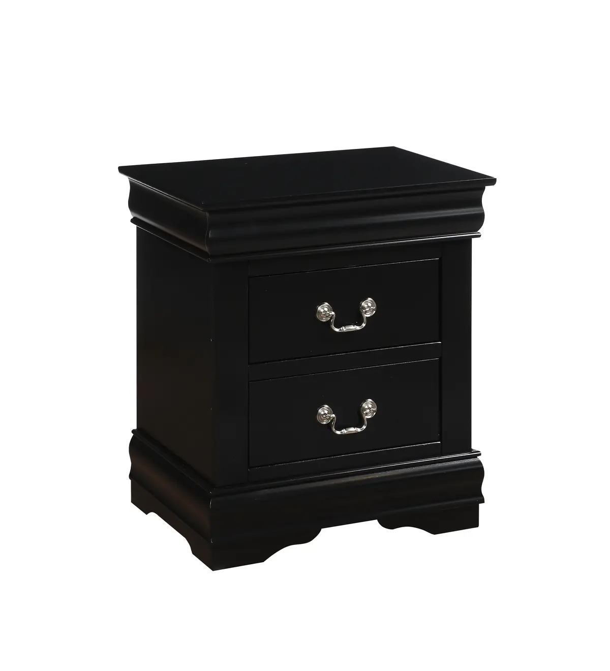 Louis Philippe Black Nightstand 1