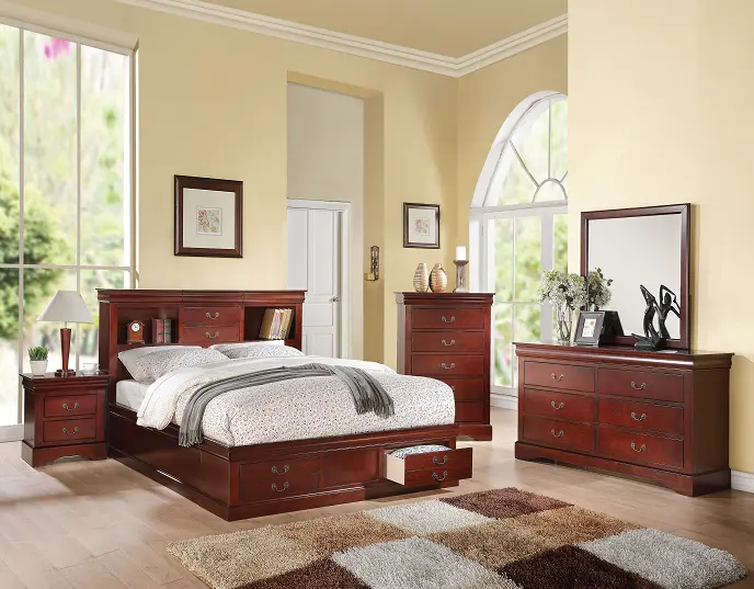 Louis Philippe Iii Cherry Queen Bed 1