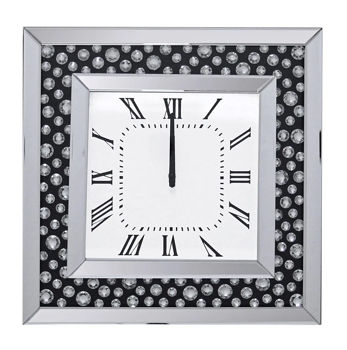 Marku Mirrored & Faux Gemstones Wall Clock 1