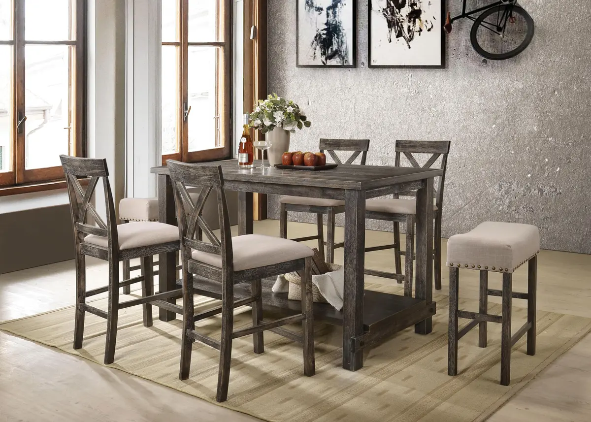 Martha Ii Weathered Gray Counter Height Table 1