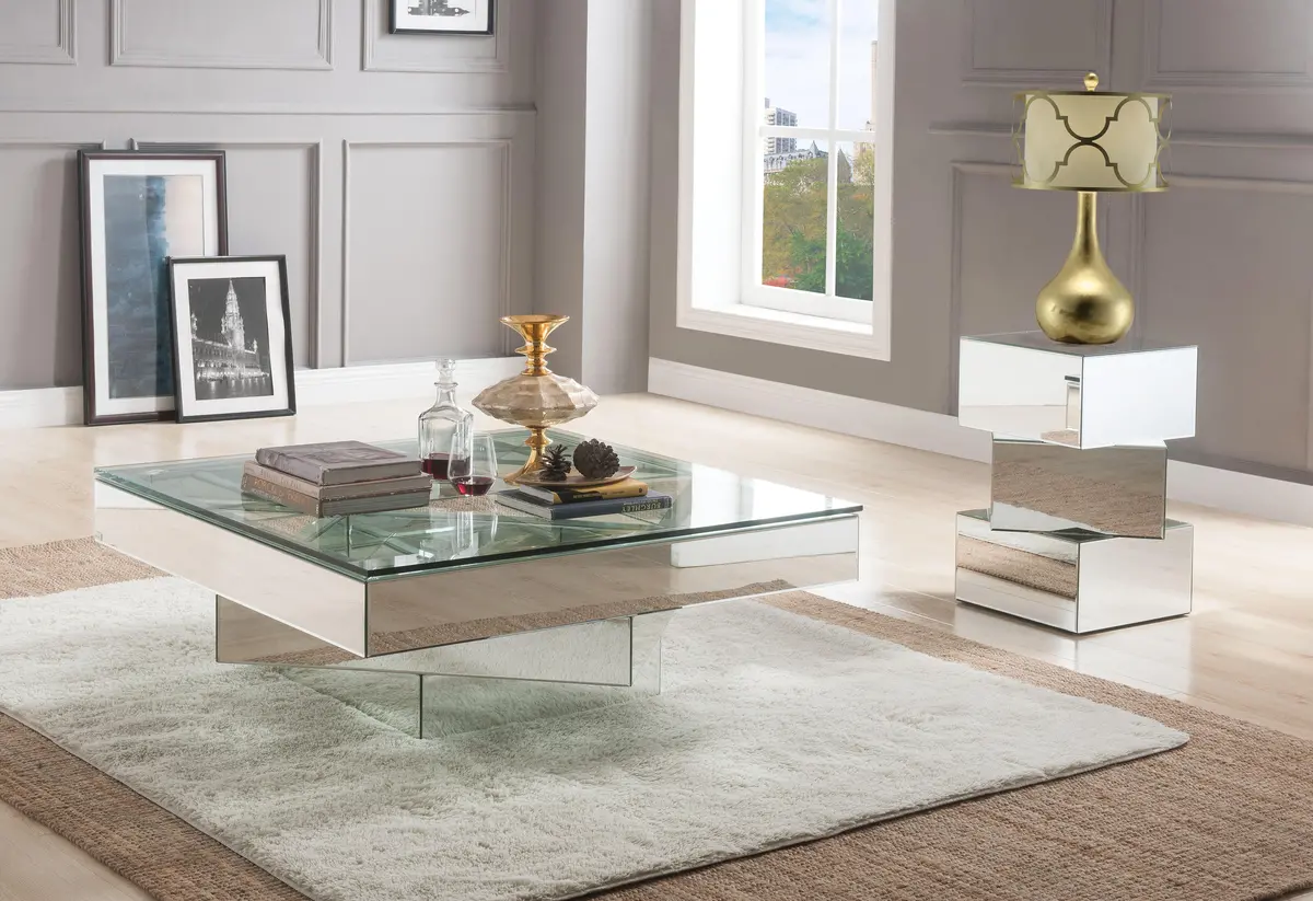 Meria Mirrored Coffee Table 1