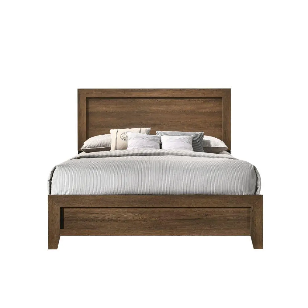 Miquell - Queen Bed - Brown, Light - 84" 1